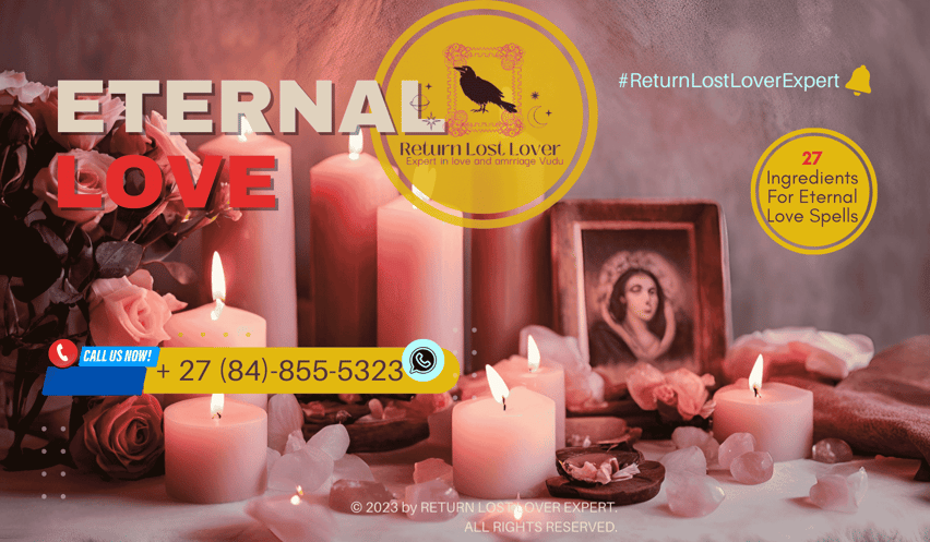 A beautifully arranged love spell altar with pink candles, rose quartz, and fresh flowers. (1)