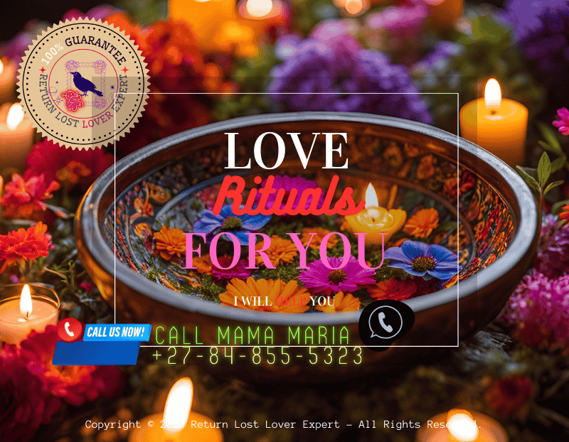 A ceremonial bowl filled with herbs and flowers for a Voodoo love ritual.