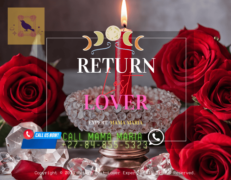 A glowing red candle surrounded by roses and crystals, set up for a love spell ritual. (3)