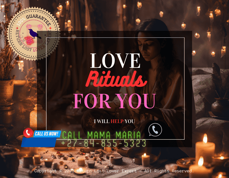 Powerful love spell ingredients laid out by a South African spell caster.