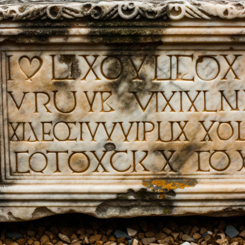 An ancient Roman inscription or tablet with a love spell written in Latin