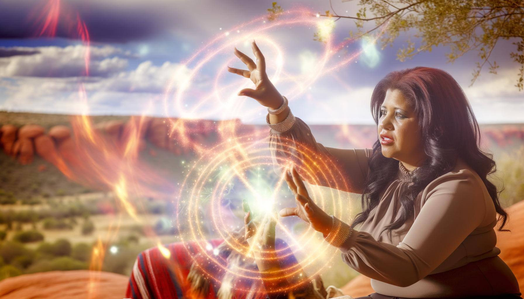 An image of a love spells caster in Limpopo, utilizing the energy of the universe to manifest desires of the heart, align intentions with the energy o