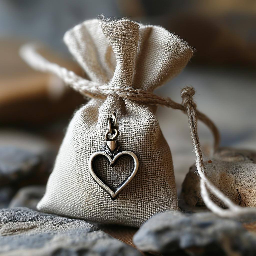 An image of a small pouch holding a charm created for a fidelity spell, symbolizing trust and loyalty in a relationship-1