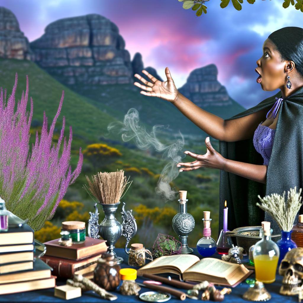 An image of a practitioner thoughtfully preparing a love spell, surrounded by candles, herbs, and crystals, emphasizing ethical considerations and careful practice.