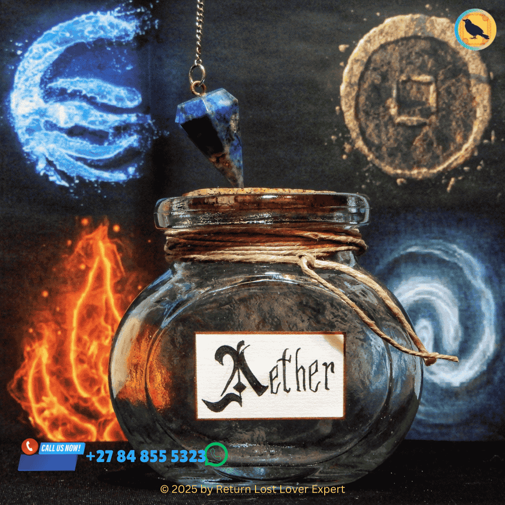 astrological elements (Fire, Earth, Air, Water) Visual representation of the four astrological elements used in love spells—fire, earth, air, and water.