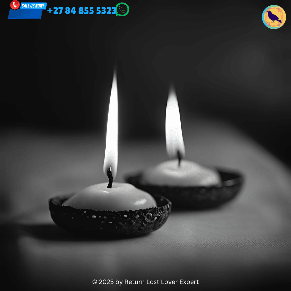 Candle flame used for candle gazing to enhance mental focus during spellcasting.