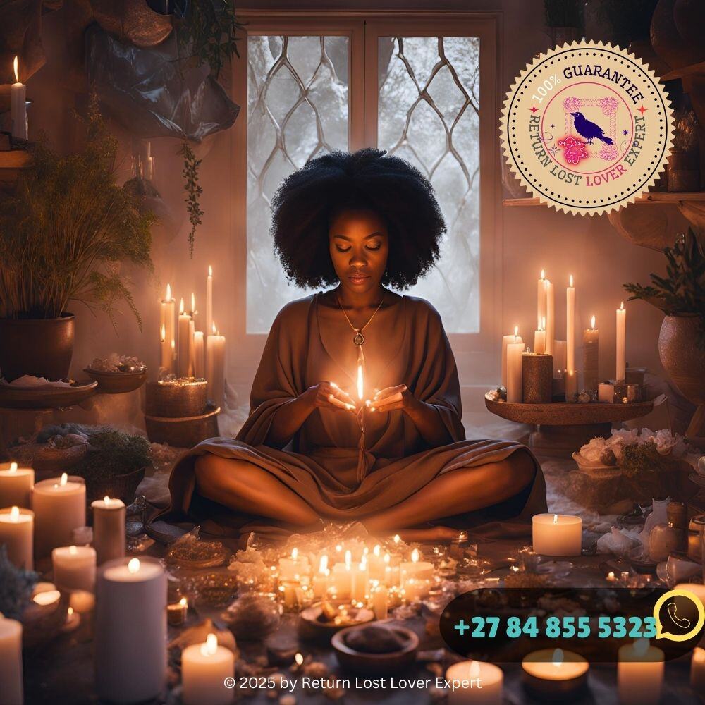 person is creating eternal love spells she is focused and determined, with a look of concentration on their face as they prepare to perform the ritual.